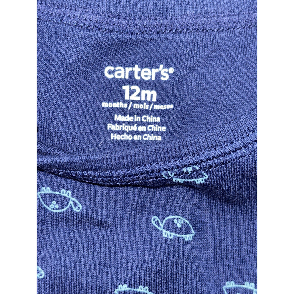 Carter's Baby 12M 8 Piece Bundle Bodysuits Tee Shorts Pants Dinosaur Turtle