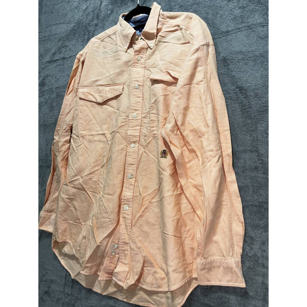 Tommy Hilfiger Men's Orange Oxford Shirt Size M, photo 2 of 8