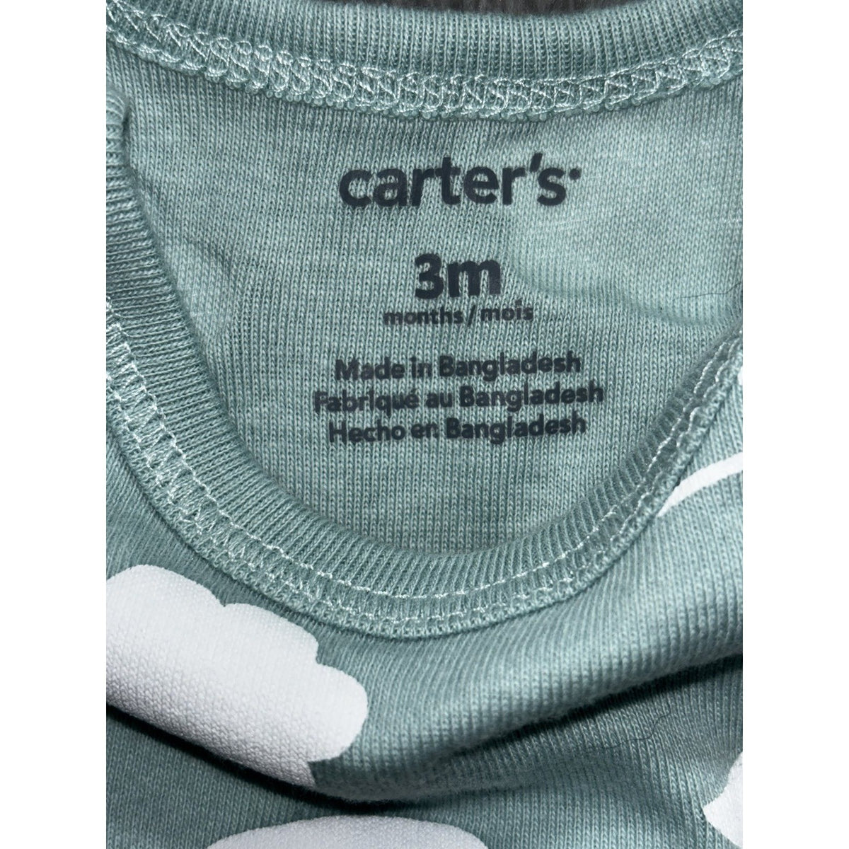 Carter's Baby Boy 3M 6 Piece Bundle Hoodie Sleeper Bodysuits Pants Blue Gray
