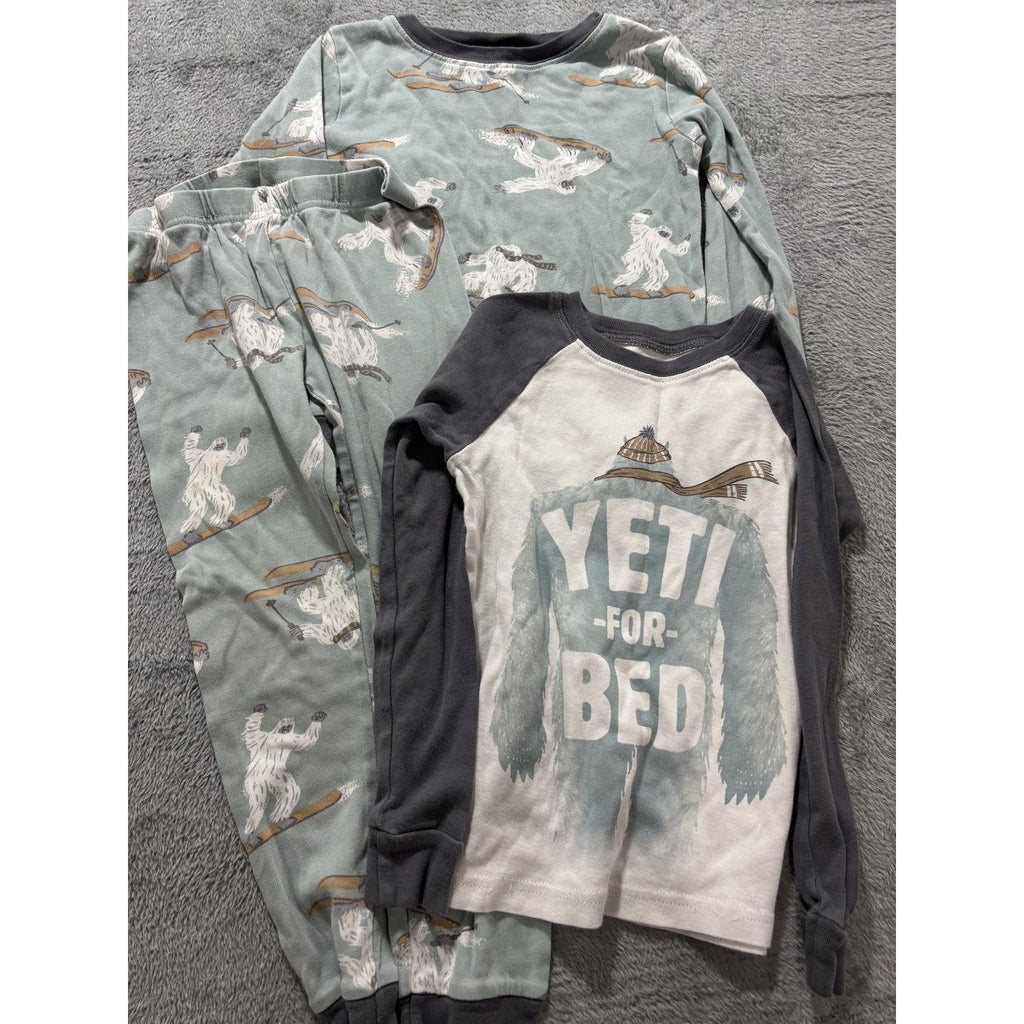 Carter's Kids 6/6A Pajama Sets Holiday, Yeti for Bed, 3 Sets 6 Piece Bundle