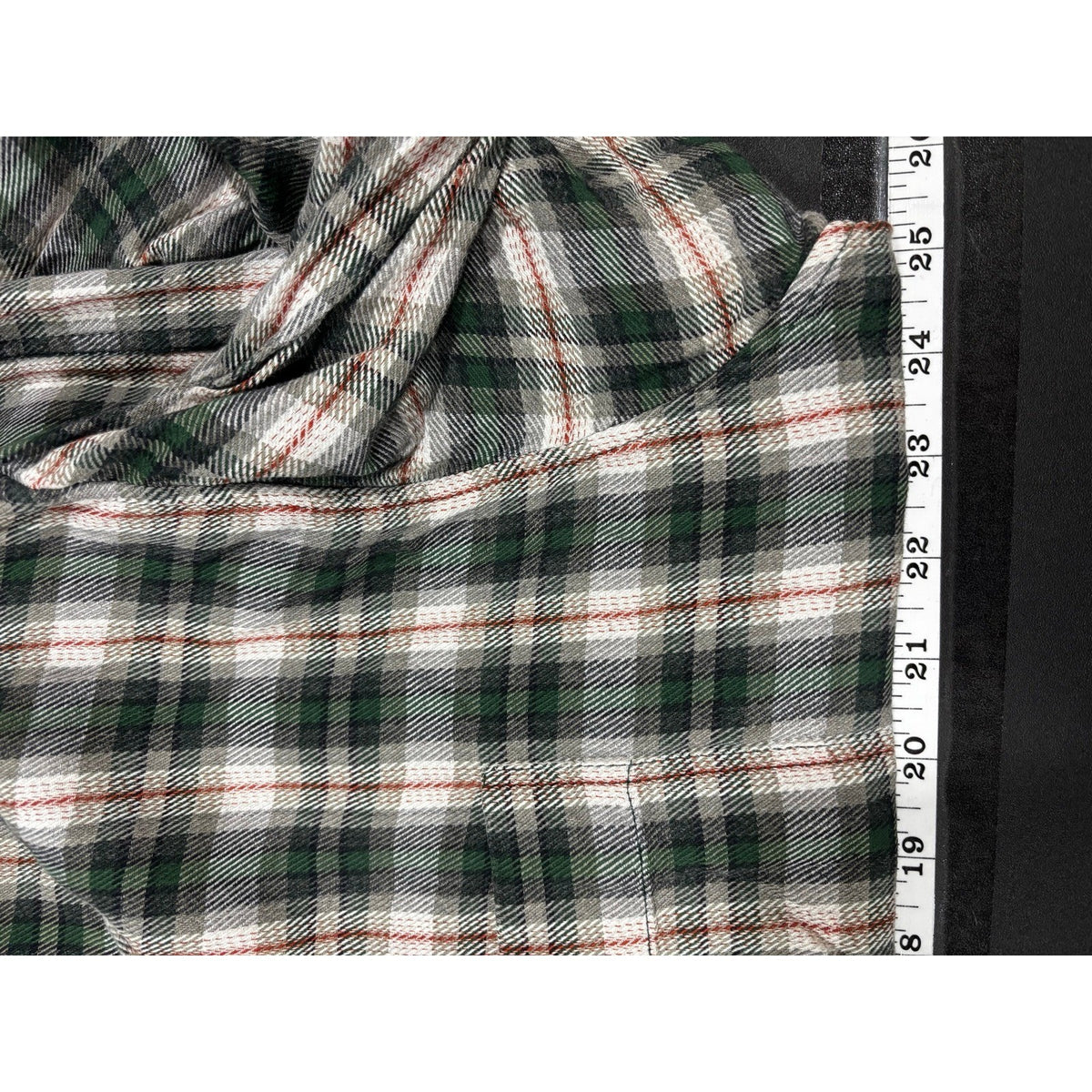 Arrow XLT Green Plaid Flannel Shirt Somerset Twill Long Sleeve Mens