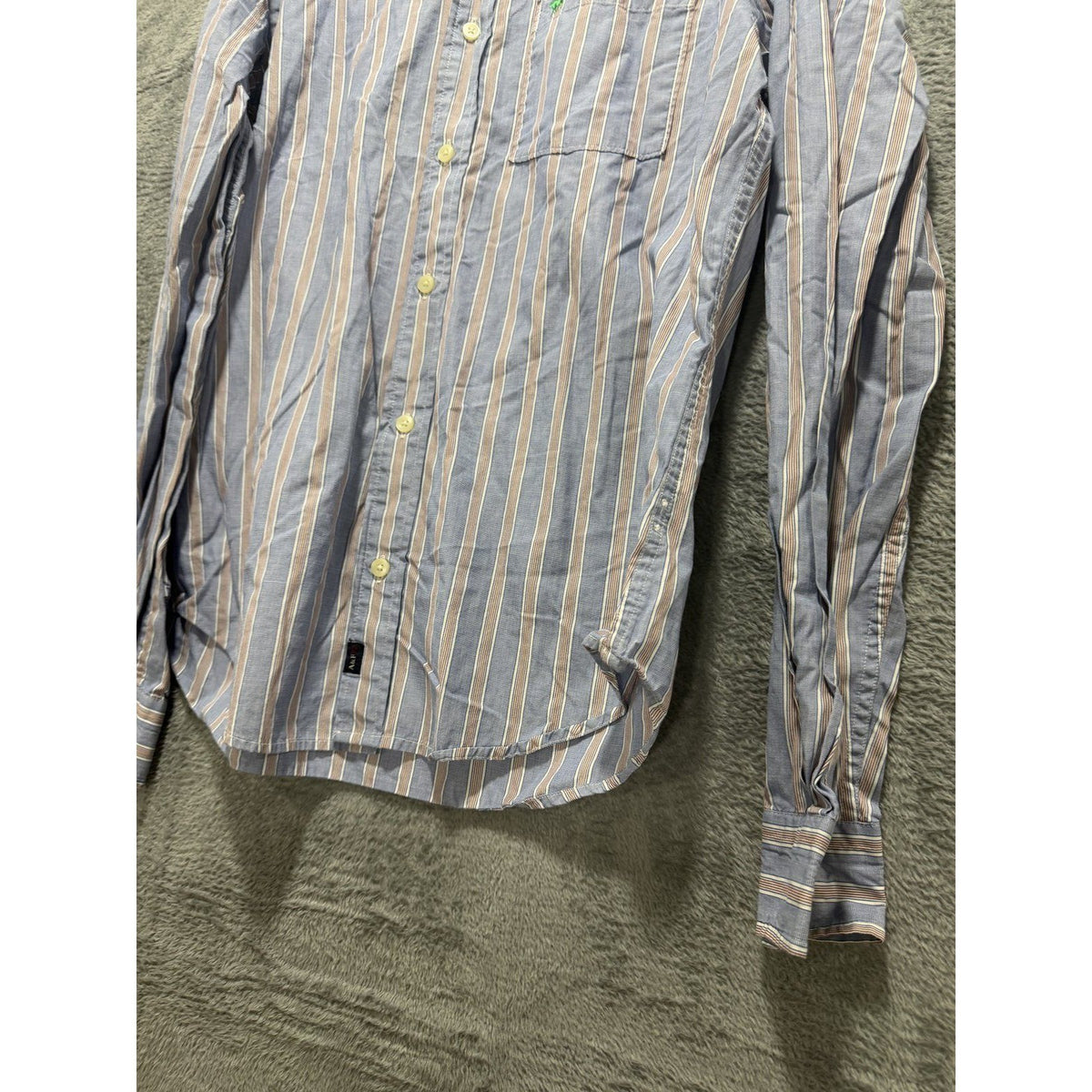 Abercrombie & Fitch Men's Blue Striped Shirt Size L, photo 3 of 10