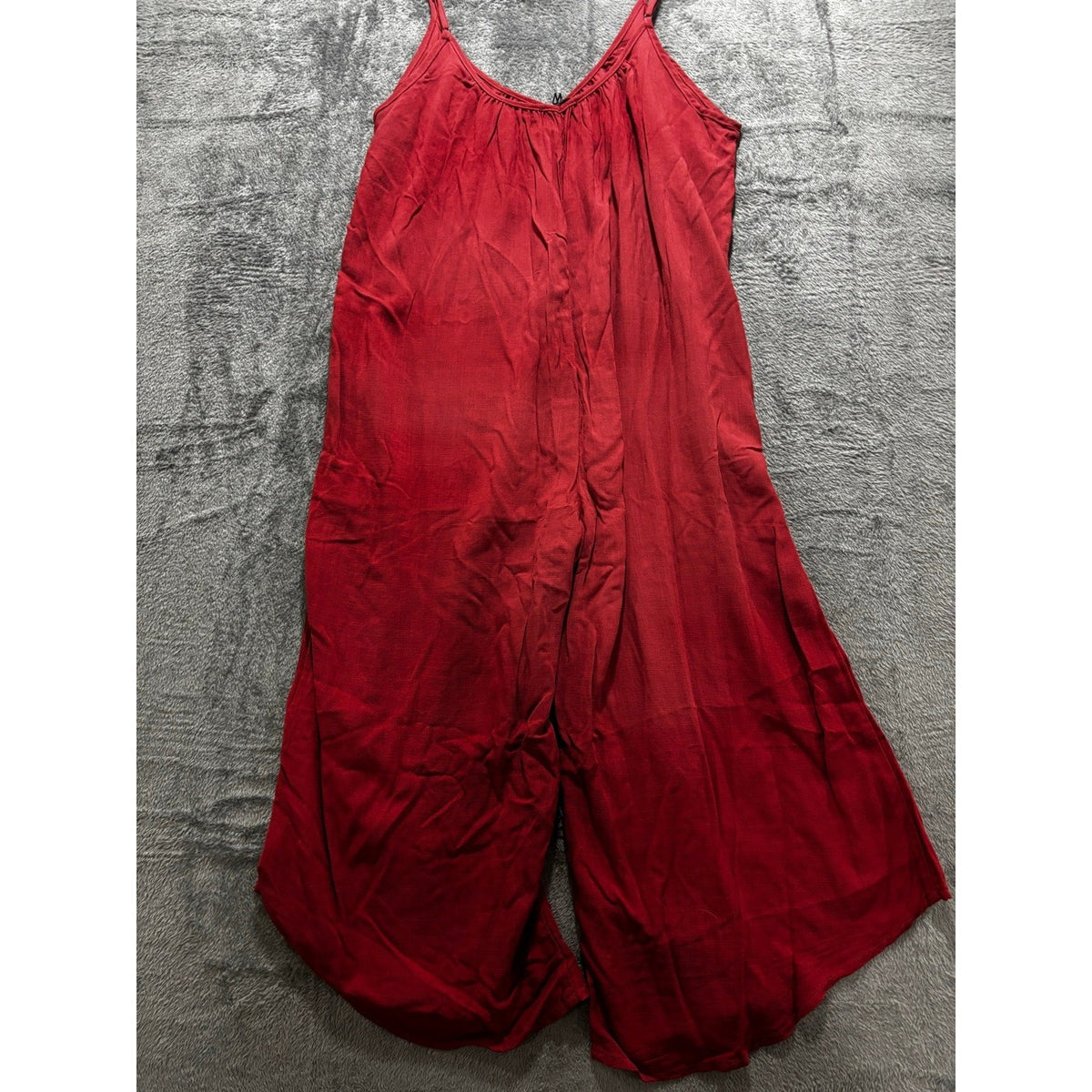 Hunter & Brown Womens S Rust Red Wide Leg Cami Jumpsuit Boho Casual Flowy NWT