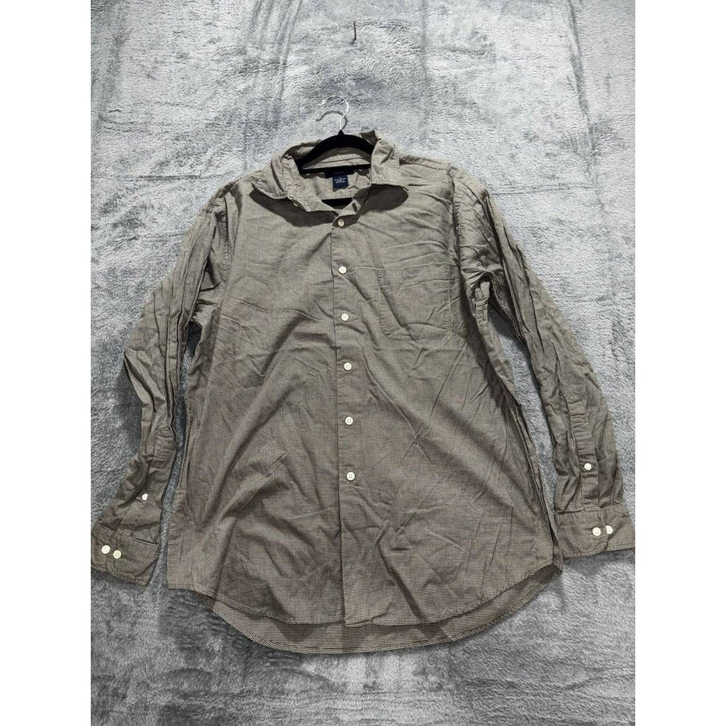 Brooks Brothers Men's Brown Houndstooth Shirt Size L