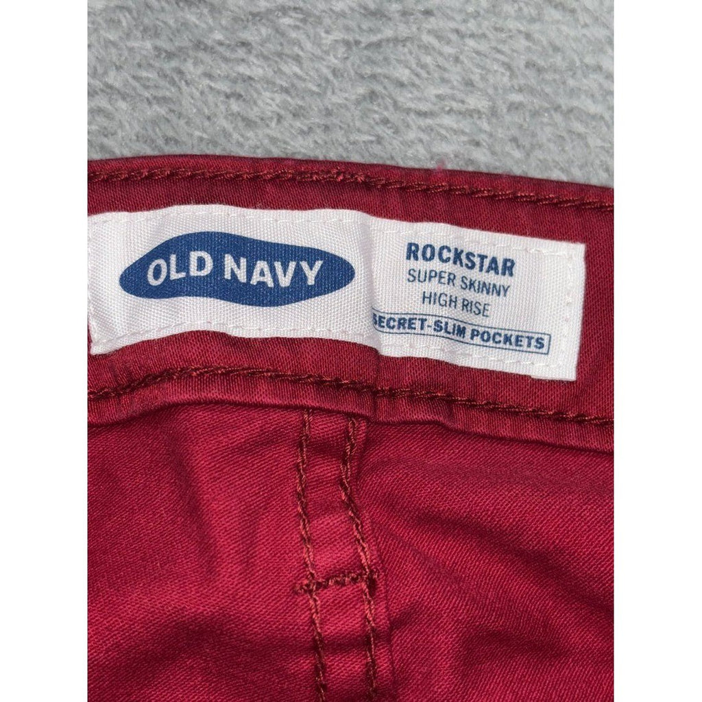 Old Navy Women's Burgundy Super Skinny Jeans Size 16, photo 5 of 11