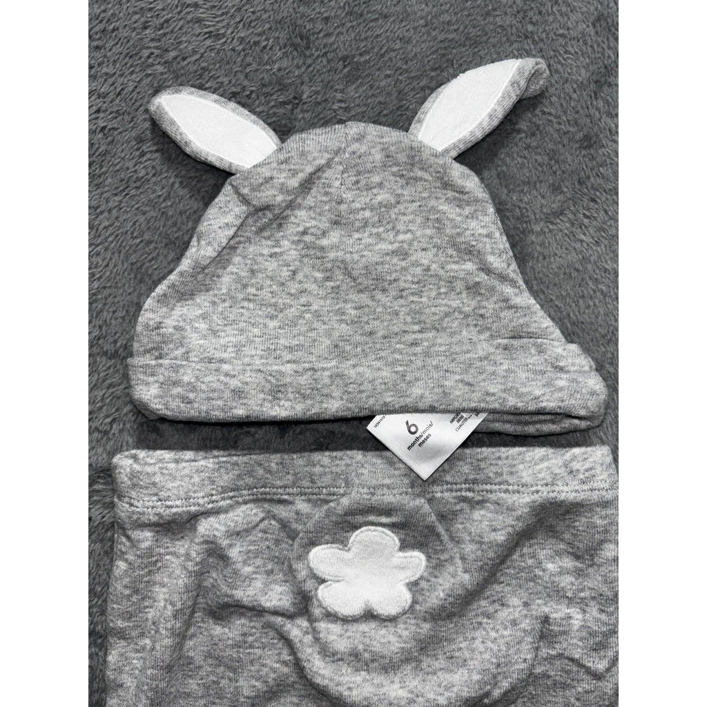 Carter's Baby 6M 9 Piece Bundle Cardigan Bodysuits Pants Shorts Hat Gray Brown