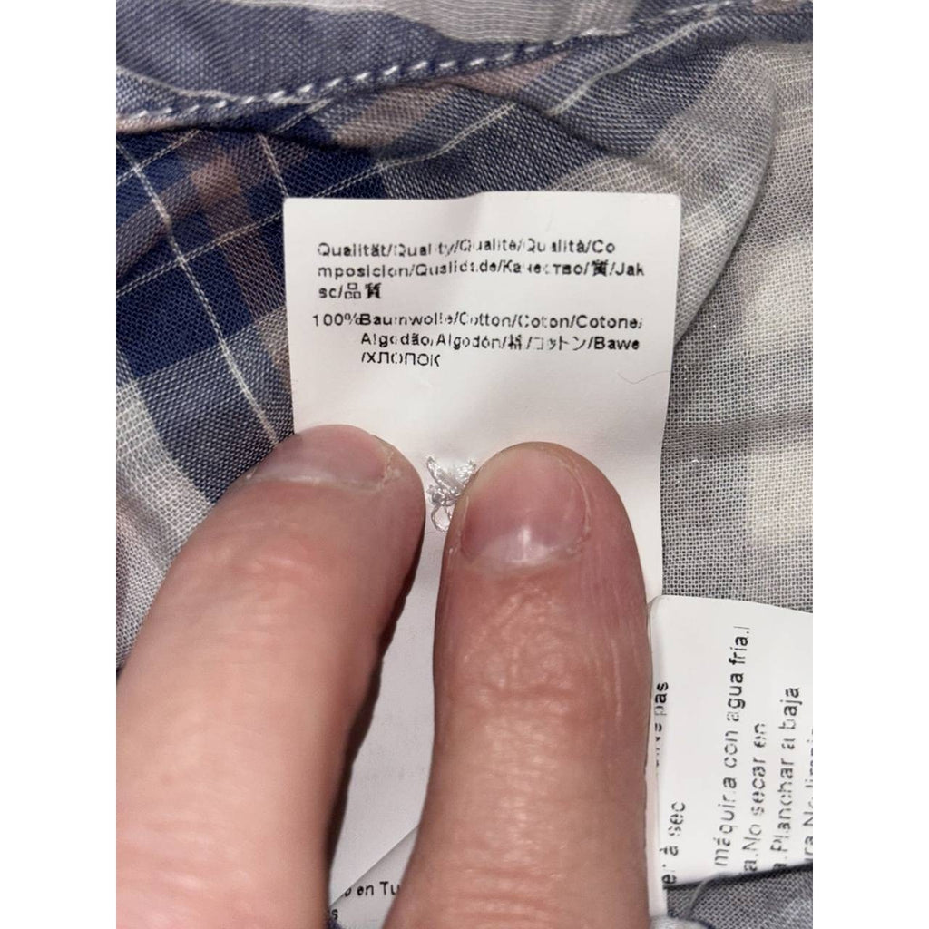Hugo Boss Men's Navy White Plaid Shirt Size XL, photo 10 of 10