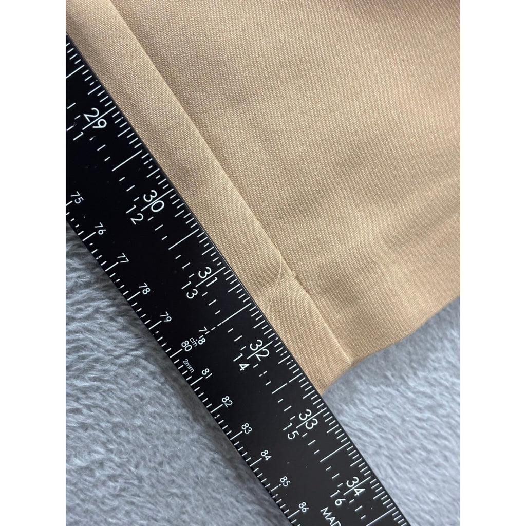 Womens 3 Tall Tan Straight Leg Casual Trousers Chino Pants Vintage Preppy 16