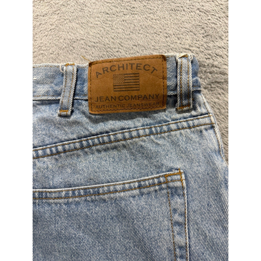 Architect Jean Co 38 Light Wash Blue Denim Shorts Relaxed Fit Vintage Casual