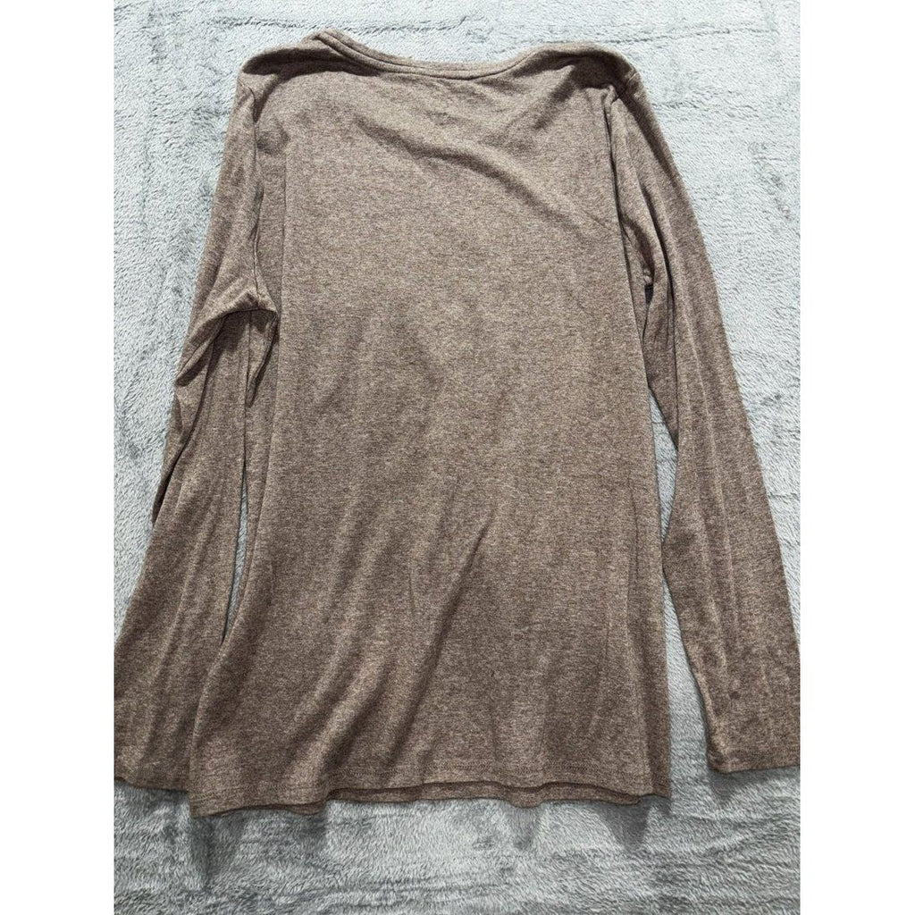 A New Day Women's Brown Long Sleeve Tee Size XL, photo 8 of 10
