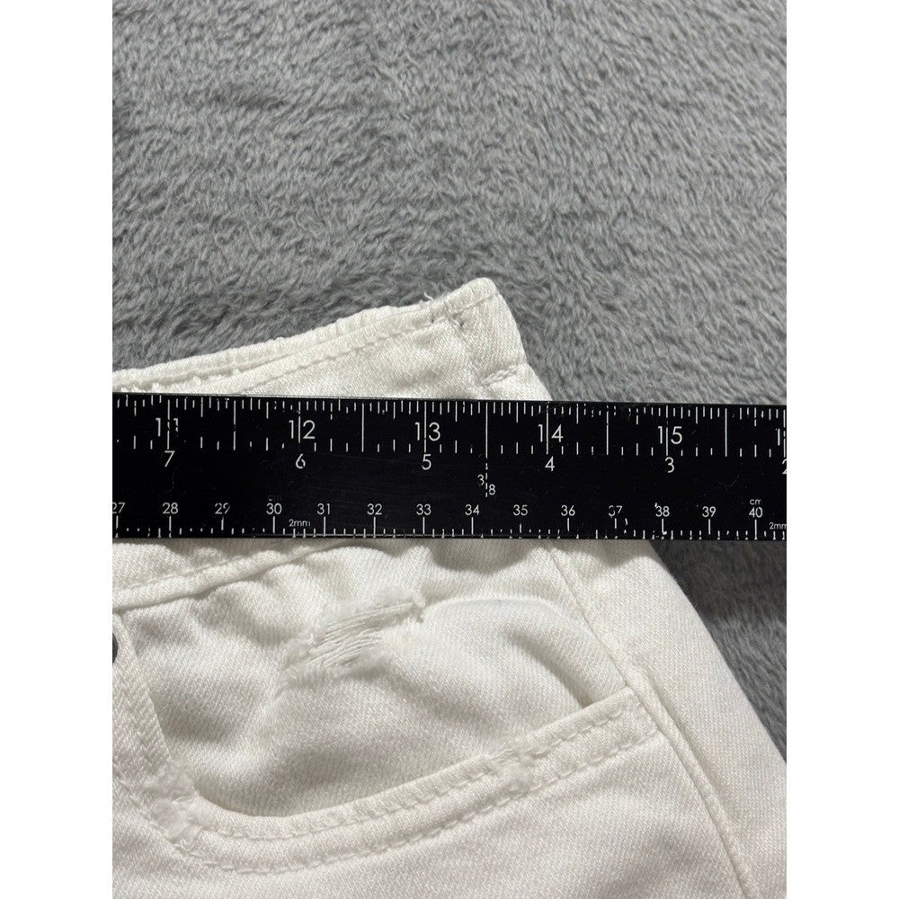 Aerie M White Denim Shorts Womens Distressed Cut Off Boho Casual
