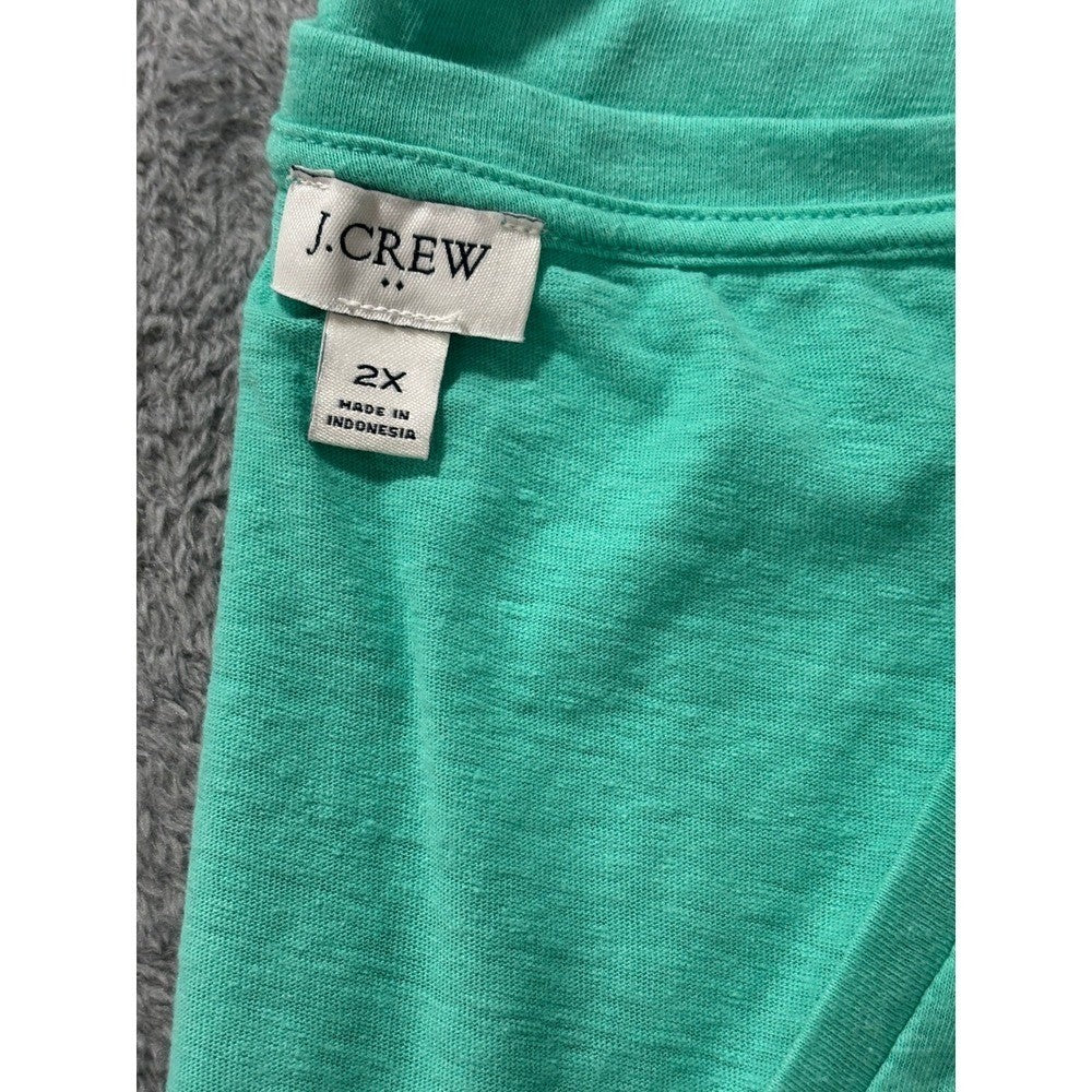 J.Crew Women's Pink Green V-Neck Tank Top Lot 2 2X, photo 10 of 14