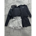 Under Armour Youth XS S 6 Pc Black Gray Athletic Bundle Tops Shorts Leggings