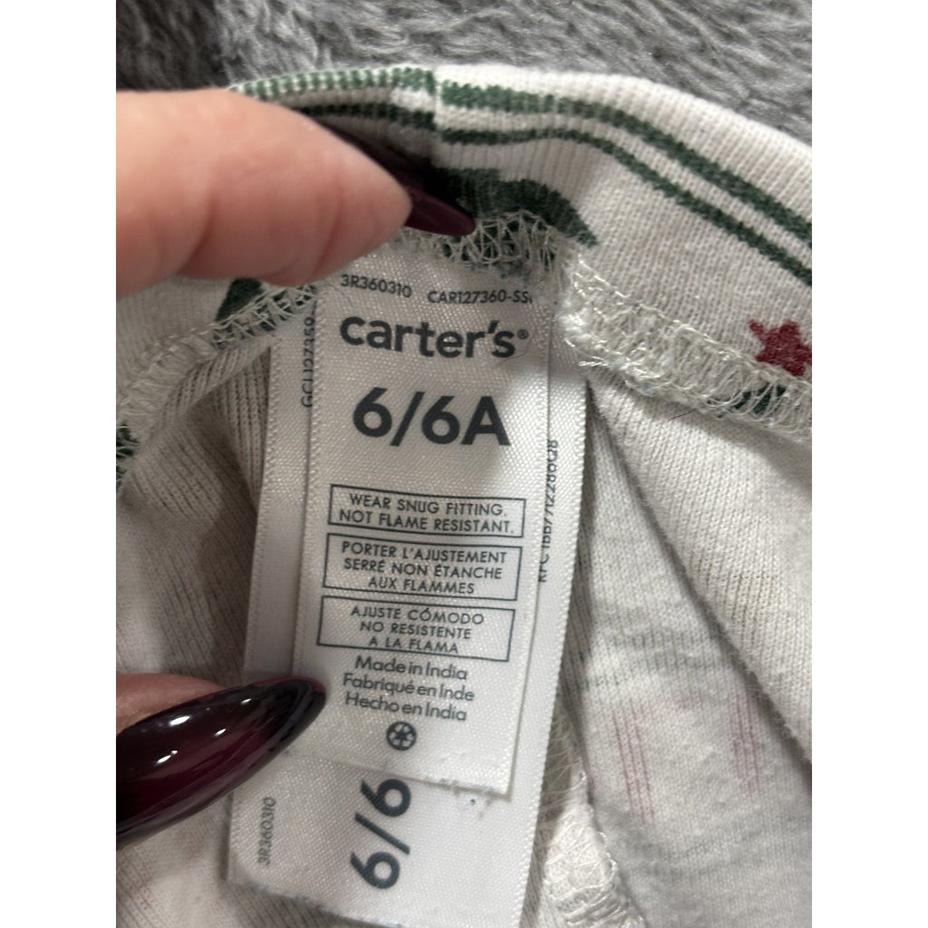 Carter's Kids 6/6A Pajama Sets Holiday, Yeti for Bed, 3 Sets 6 Piece Bundle