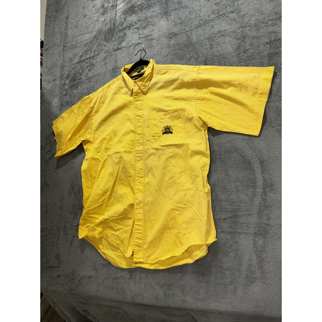 IZOD Men's Yellow Short Sleeve Shirt Size L, photo 2 of 12
