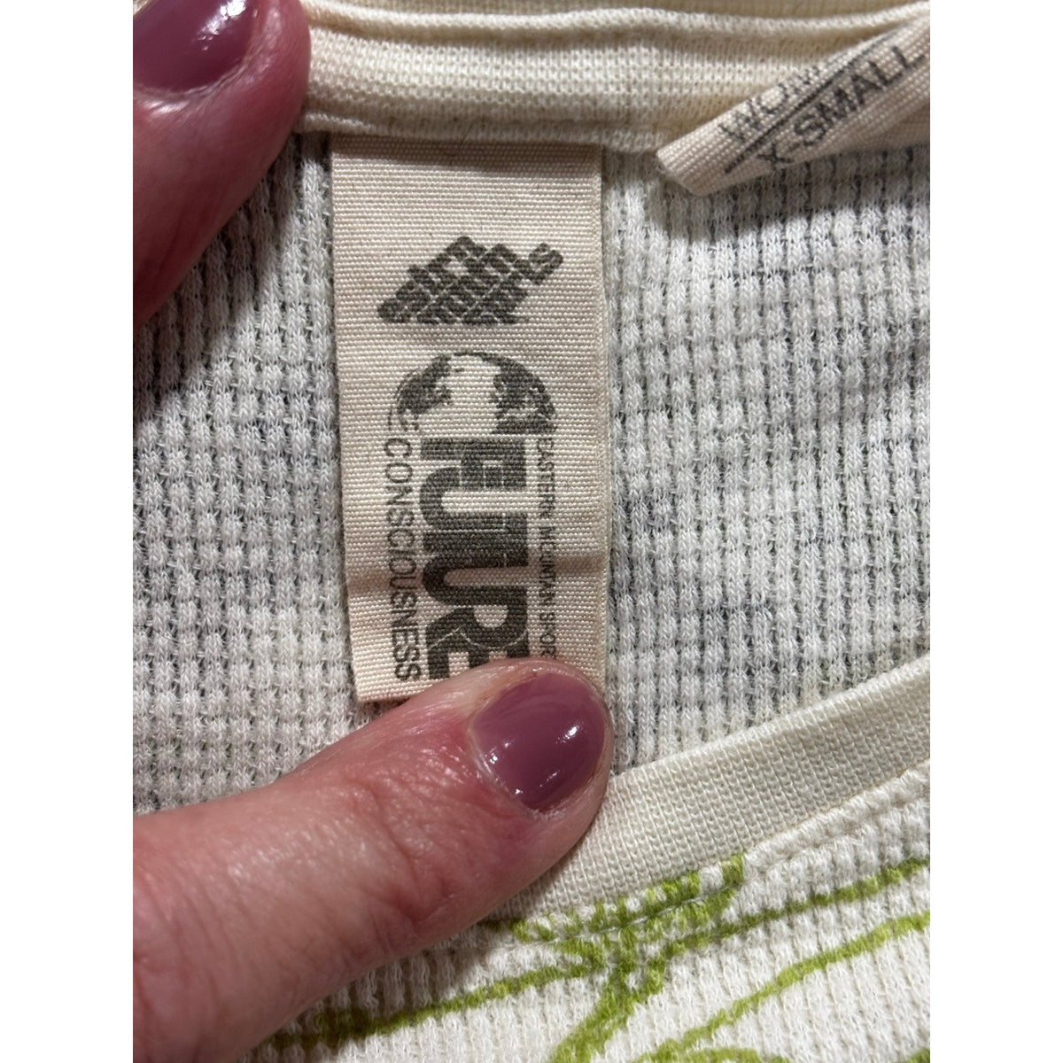 Eastern Mountain Sports Future Consciousness Womens XS Cream Waffle Top