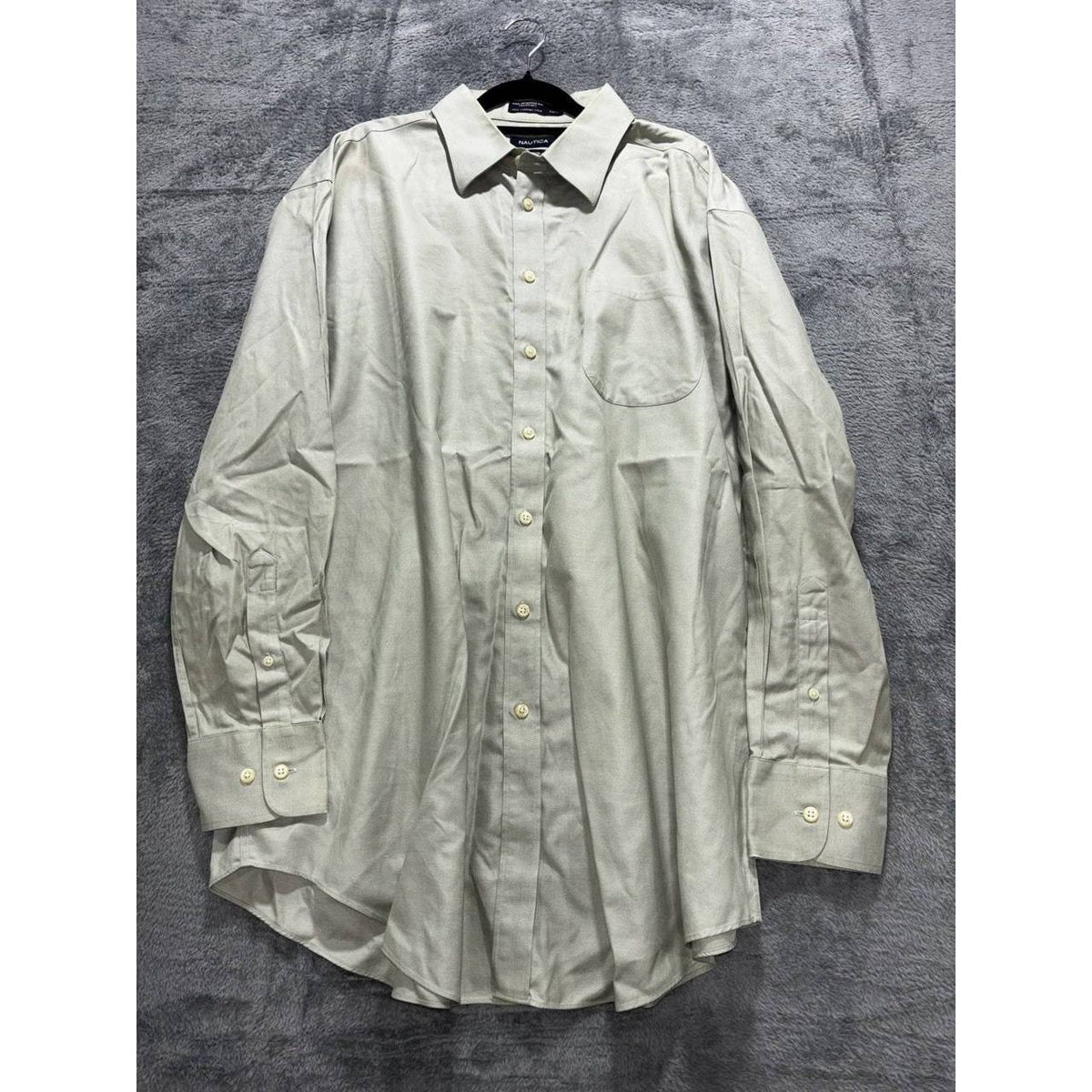 Nautica Men's Sage Green Dress Shirt 17 1/2 34/35