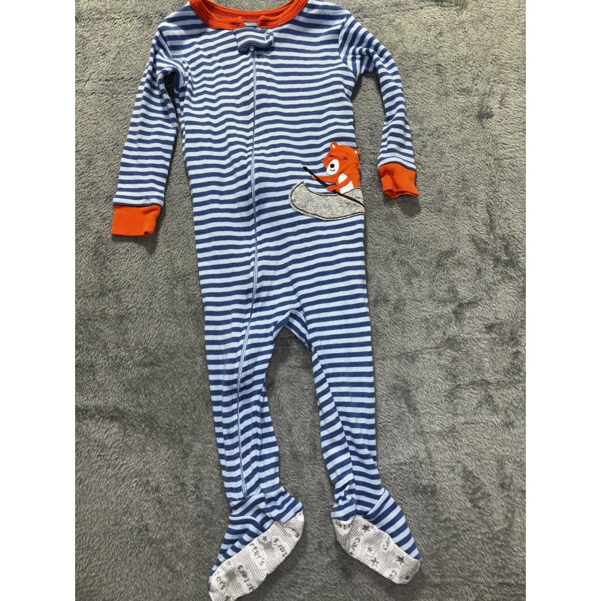 Carter's Baby Boy 12M 4 Piece Bundle Sleepers Bodysuit Shorts Teal Blue Orange
