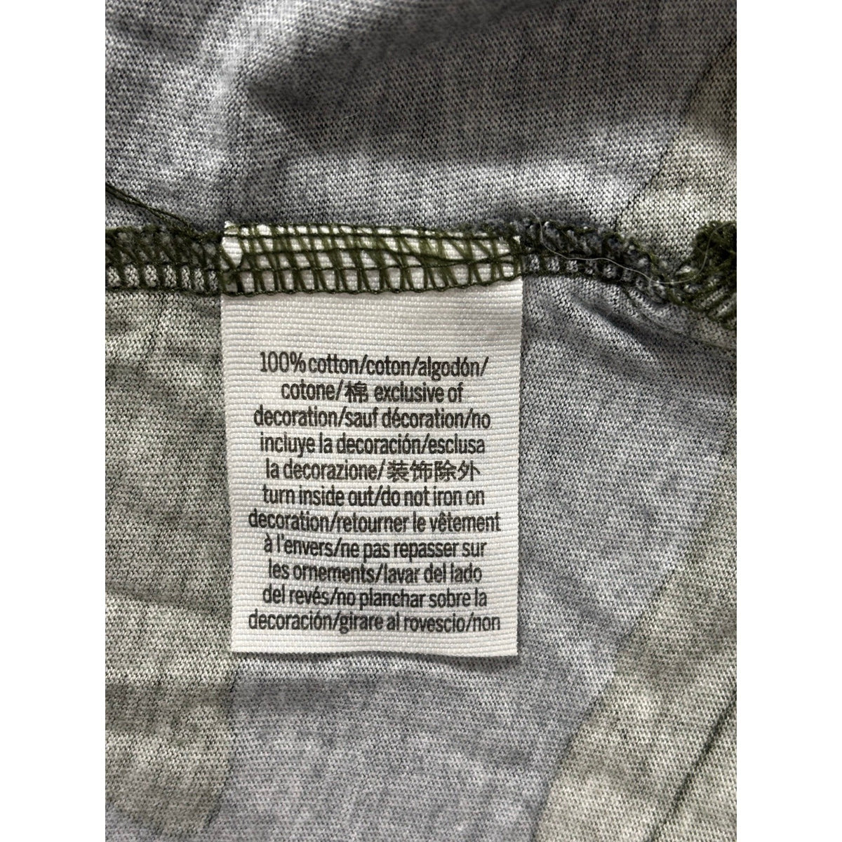 100% cotton fabric tag