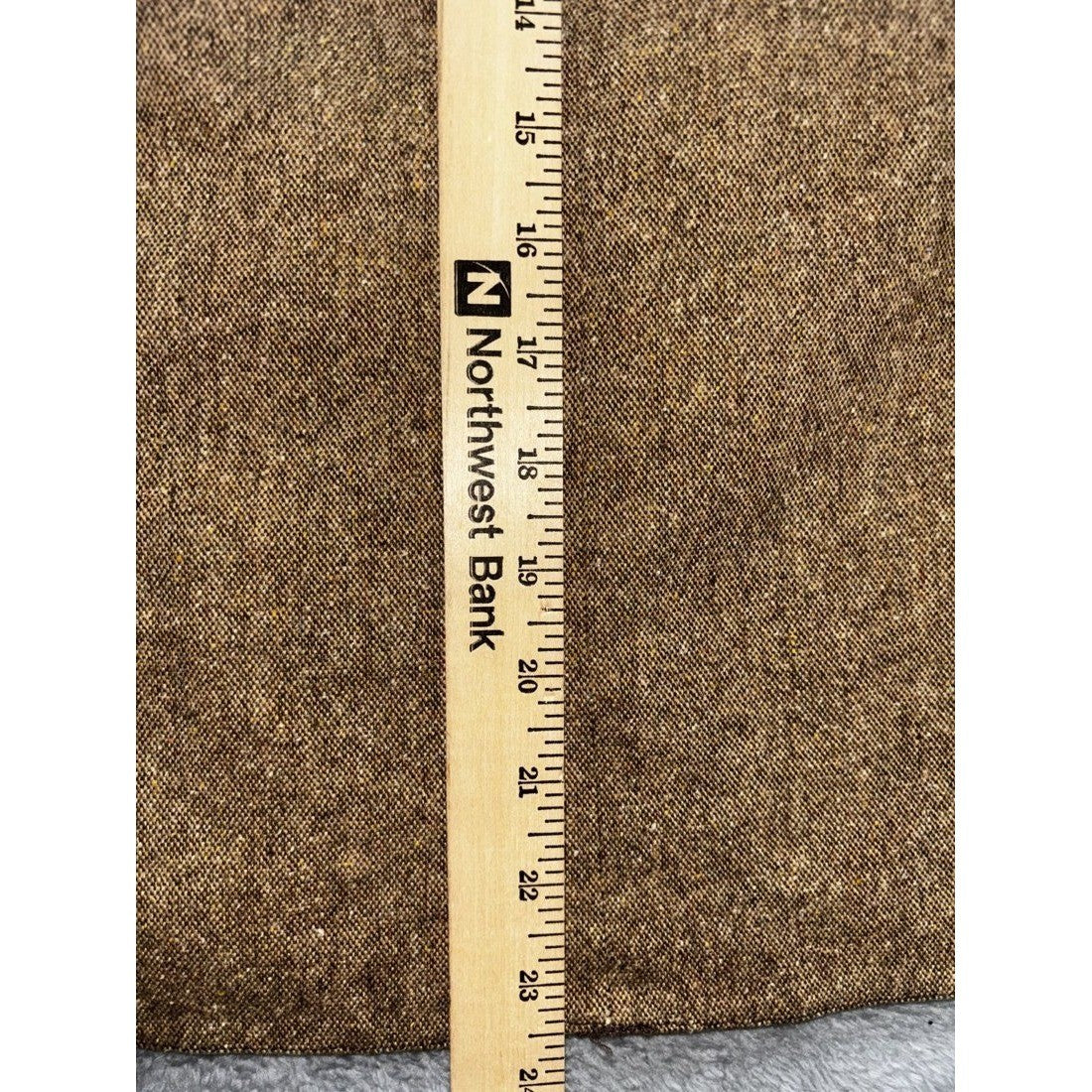 Women's Brown Tweed Wool Blend A-Line Skirt Size 12, photo 5 of 11