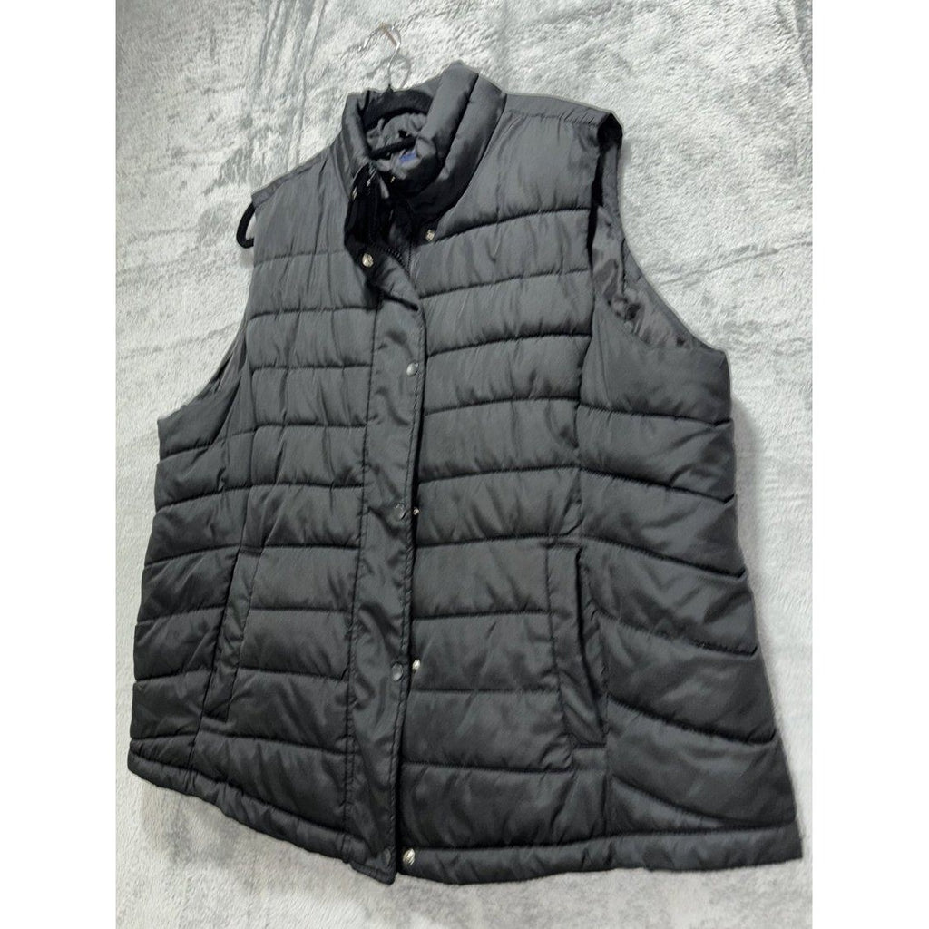 Gap Women's Black Quilted Puffer Vest Size XXL, photo 2 of 9