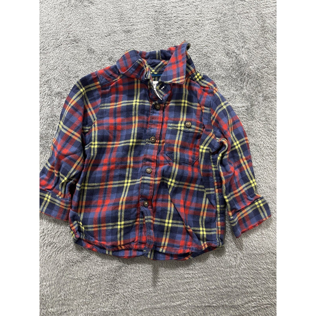 Carter's Baby Gap Baby 12M 5 Piece Bundle Plaid Shirt Romper Pants