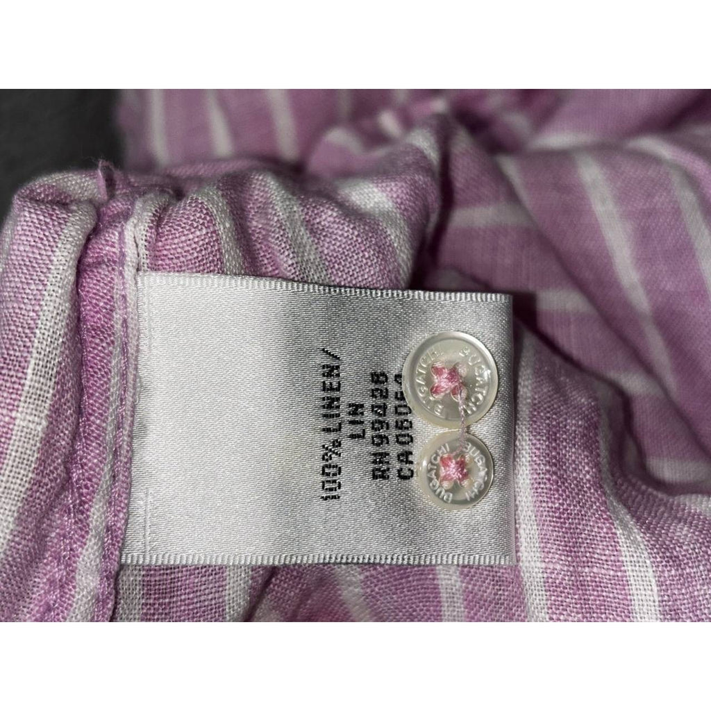 Bugatchi Men's Purple Striped Linen Shirt Size XL, photo 11 of 11