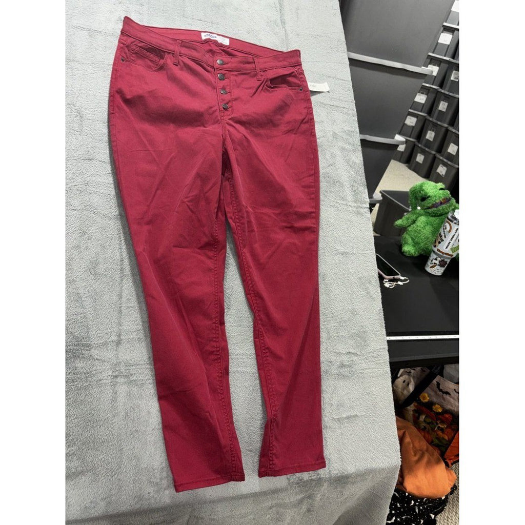 Old Navy Women's Burgundy Super Skinny Jeans Size 16, photo 3 of 11