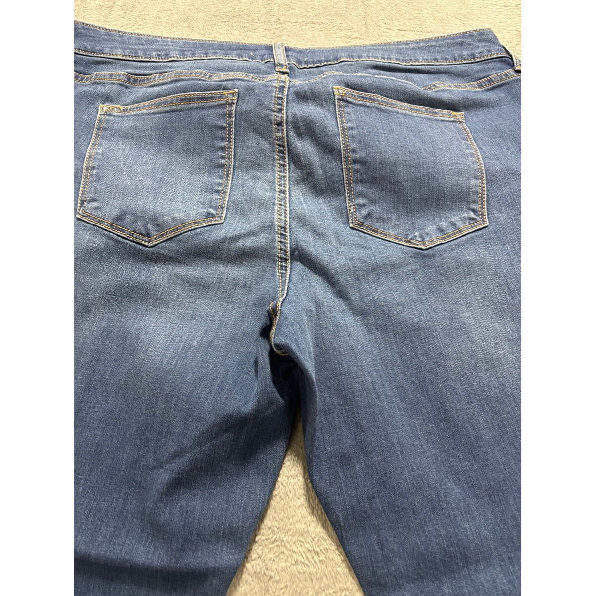 Sonoma 18PS Blue Straight Leg Everyday Jean Womens Casual Vintage Mid Rise Denim