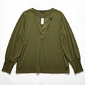 Banana Republic XL Olive Green Womens V-Neck Tunic Top Casual Cozy