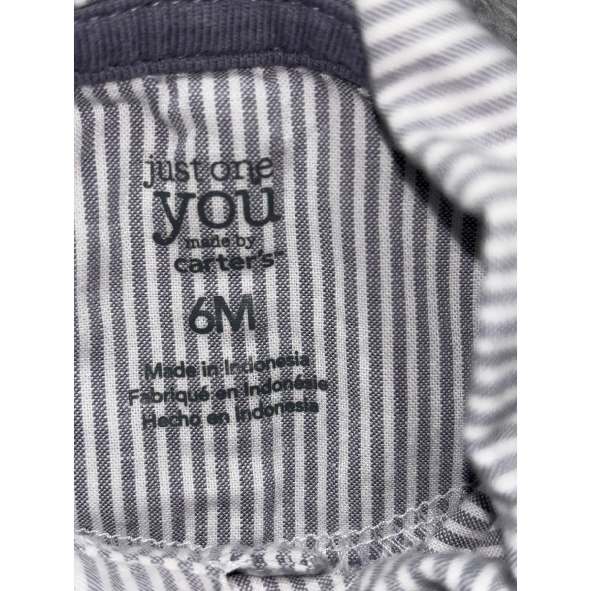 Carter's Baby B'gosh Baby Boy 6M 5 Piece Bundle Rompers Shirts Plaid Gingham