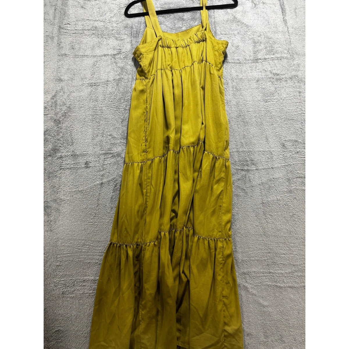 The Drop Womens M Olive Green Tiered Midi Dress Boho Casual
