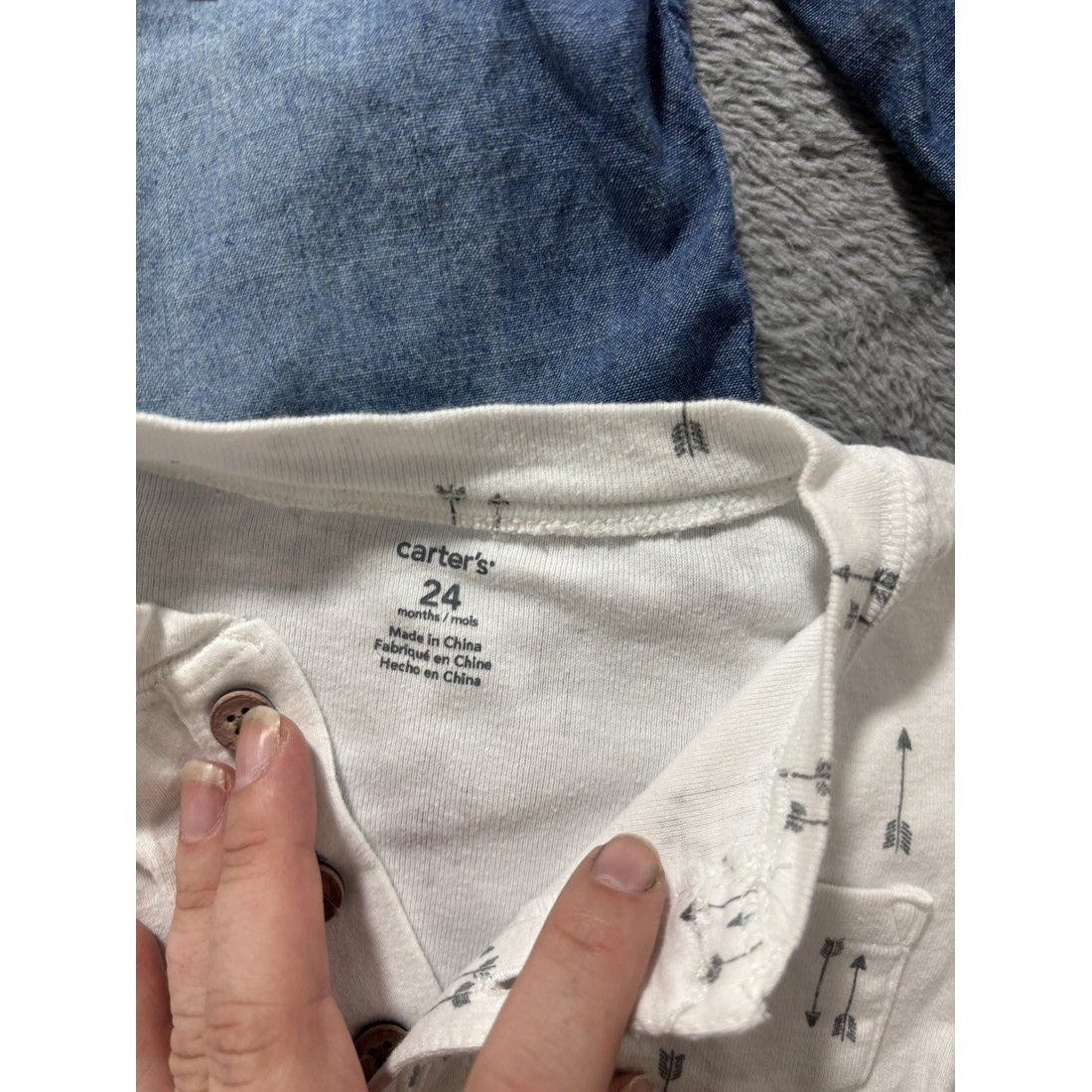 Carter's Baby Boy Vest & Chambray Lot 5 Pcs 24M, photo 3 of 11