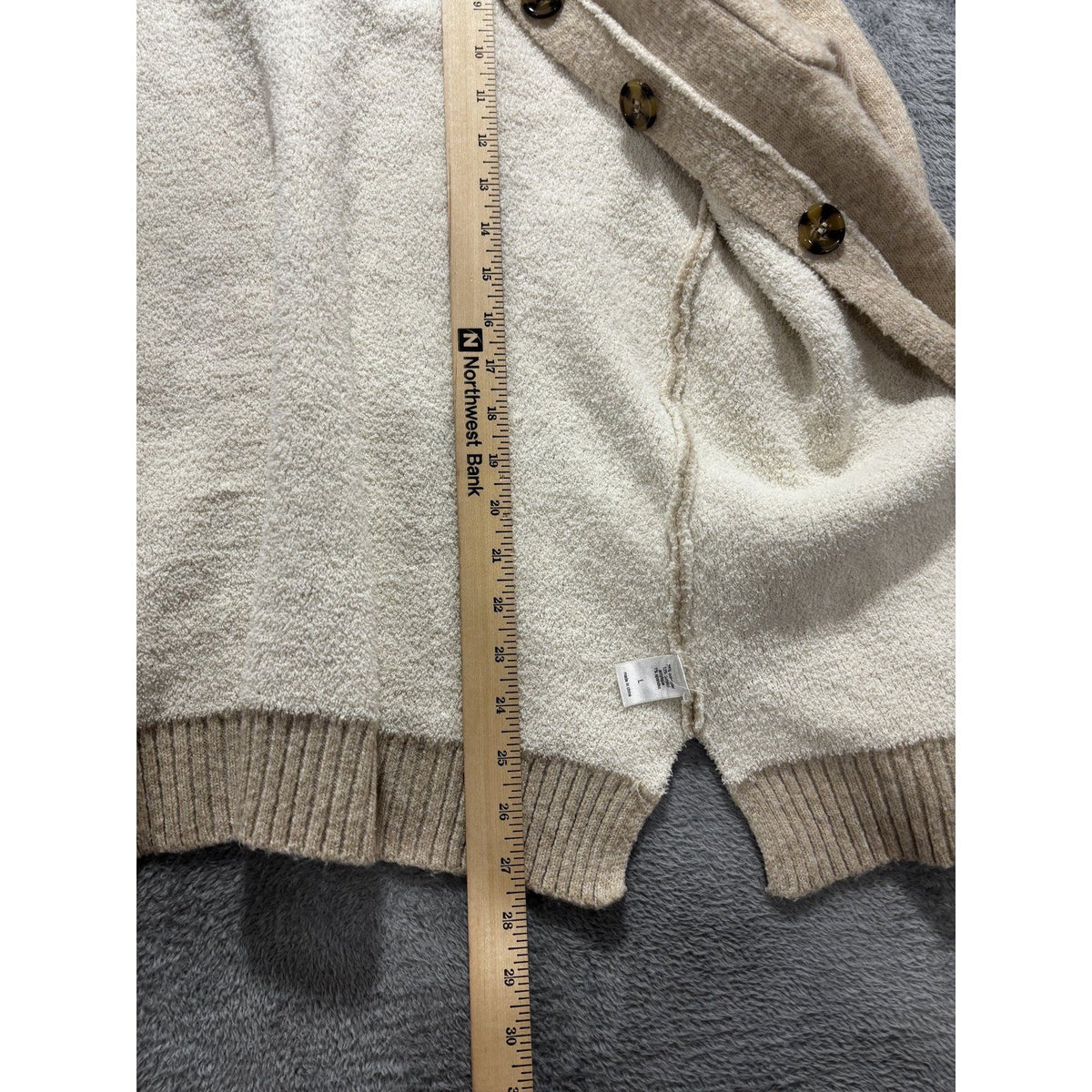 Maurices Women's Oatmeal Cardigan Shacket Size L, photo 6 of 8