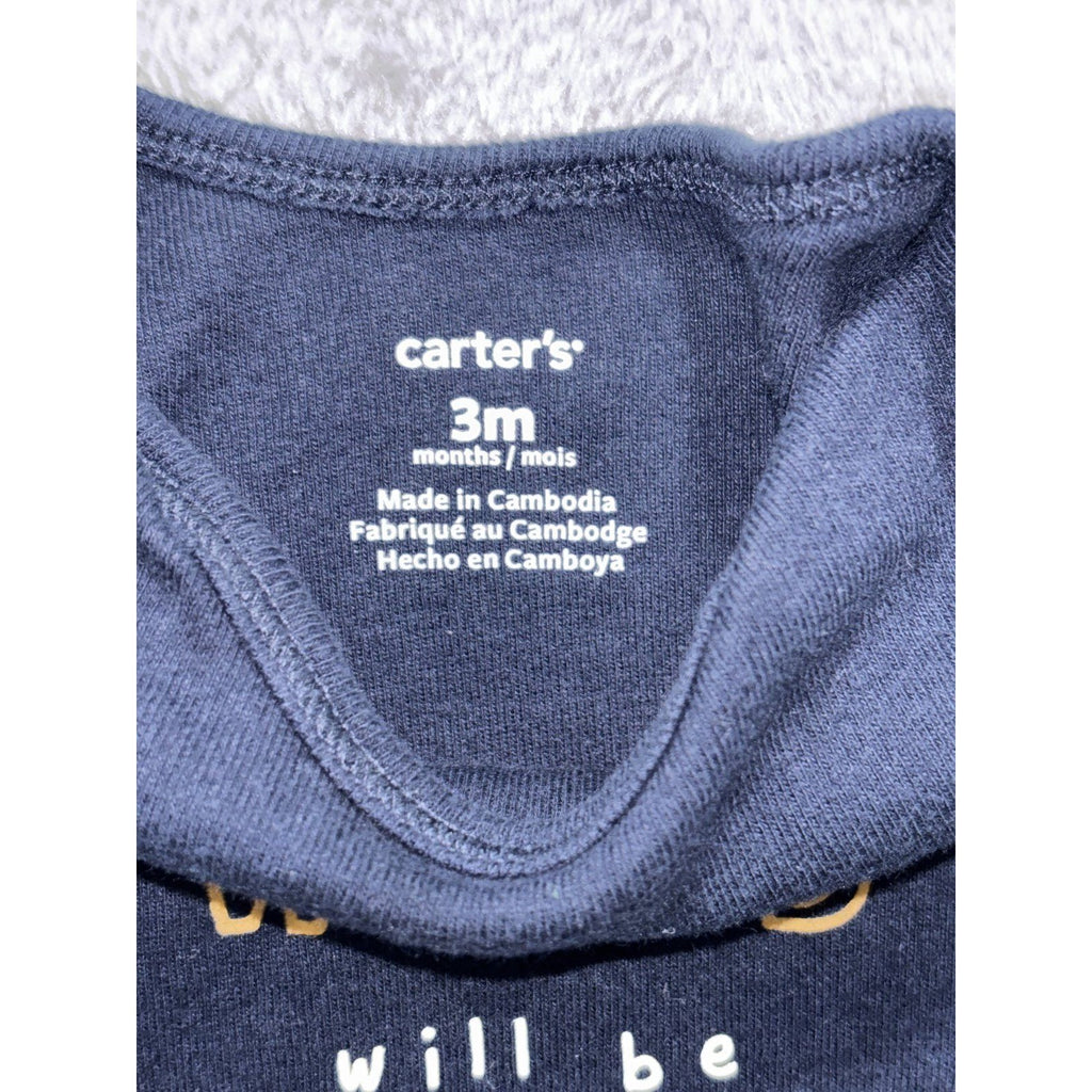 Carter's Baby Boy 3M 7 Piece Bundle Hoodie Tee Pants Bodysuits Blue Navy