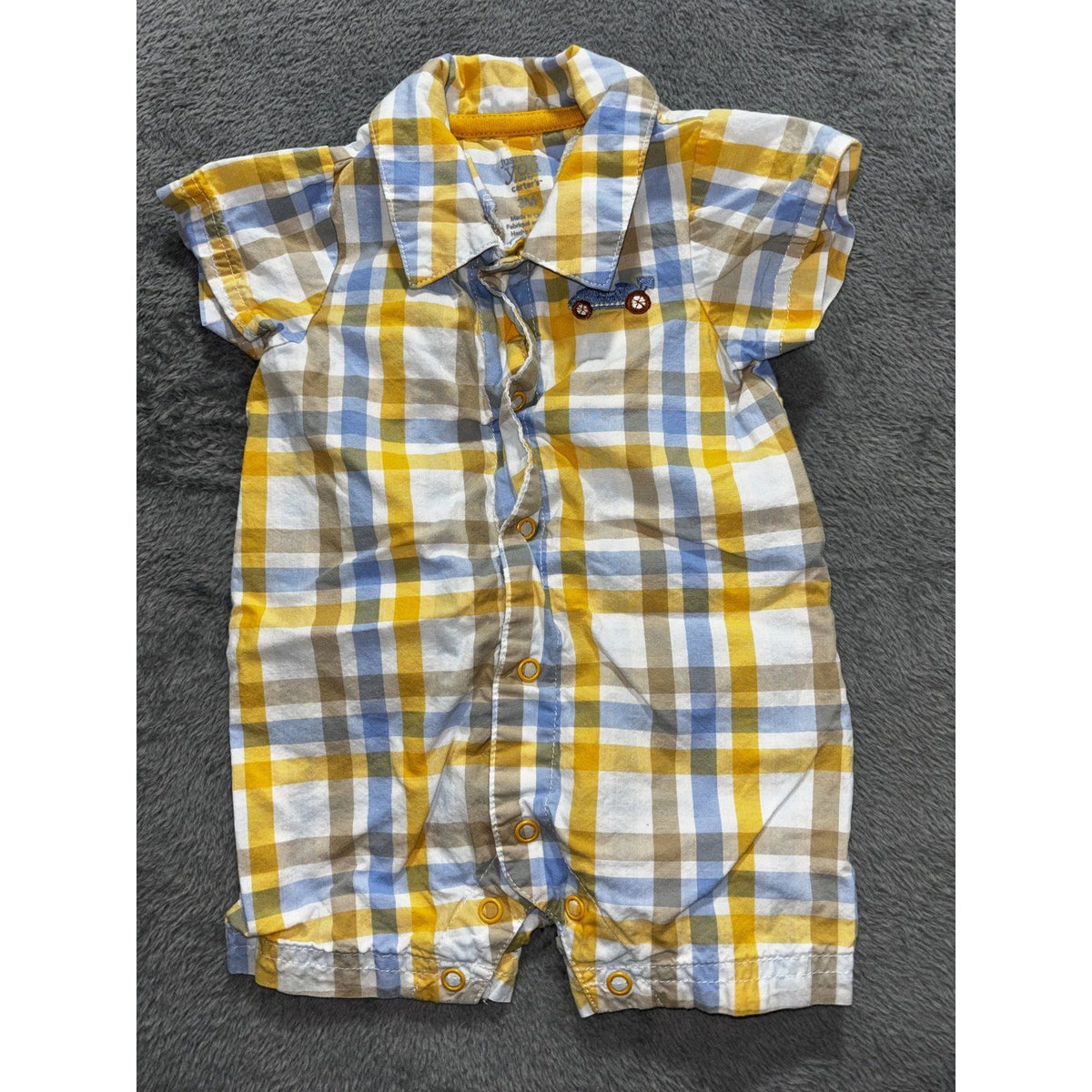 Carter's Just One You Baby Boy 3M 8 Piece Bundle Bunting Sleeper Plaid Pants