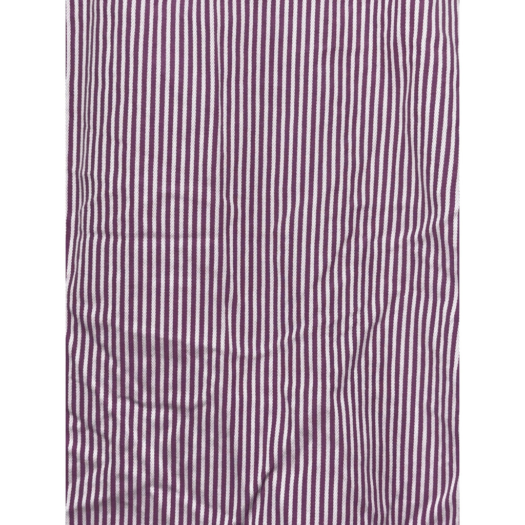 Hugo Boss Mens 16 1/2 34/35 Purple Striped French Cuff Dress Shirt Business