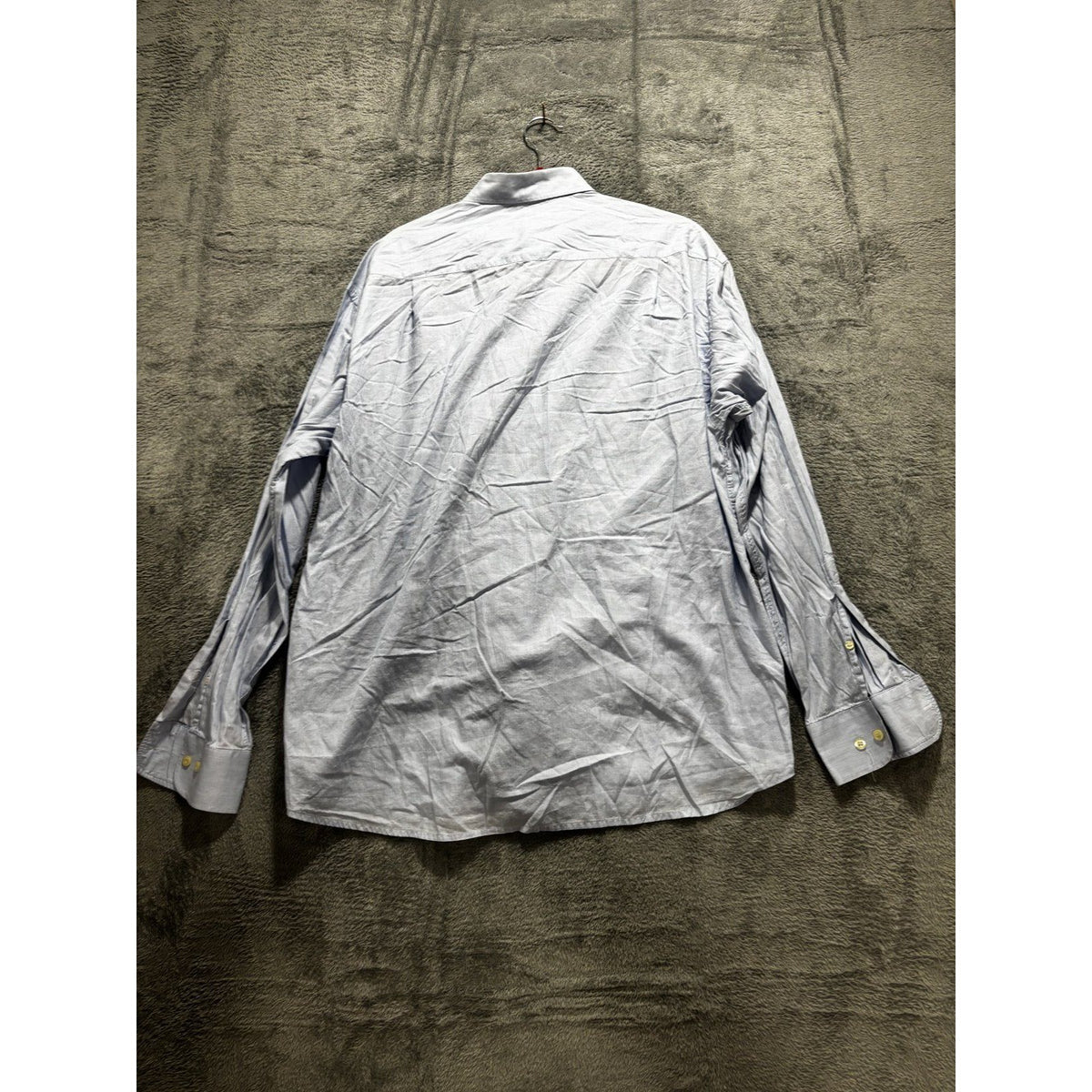Burberry London Mens 43 Light Blue Long Sleeve Button Up Dress Shirt Classic