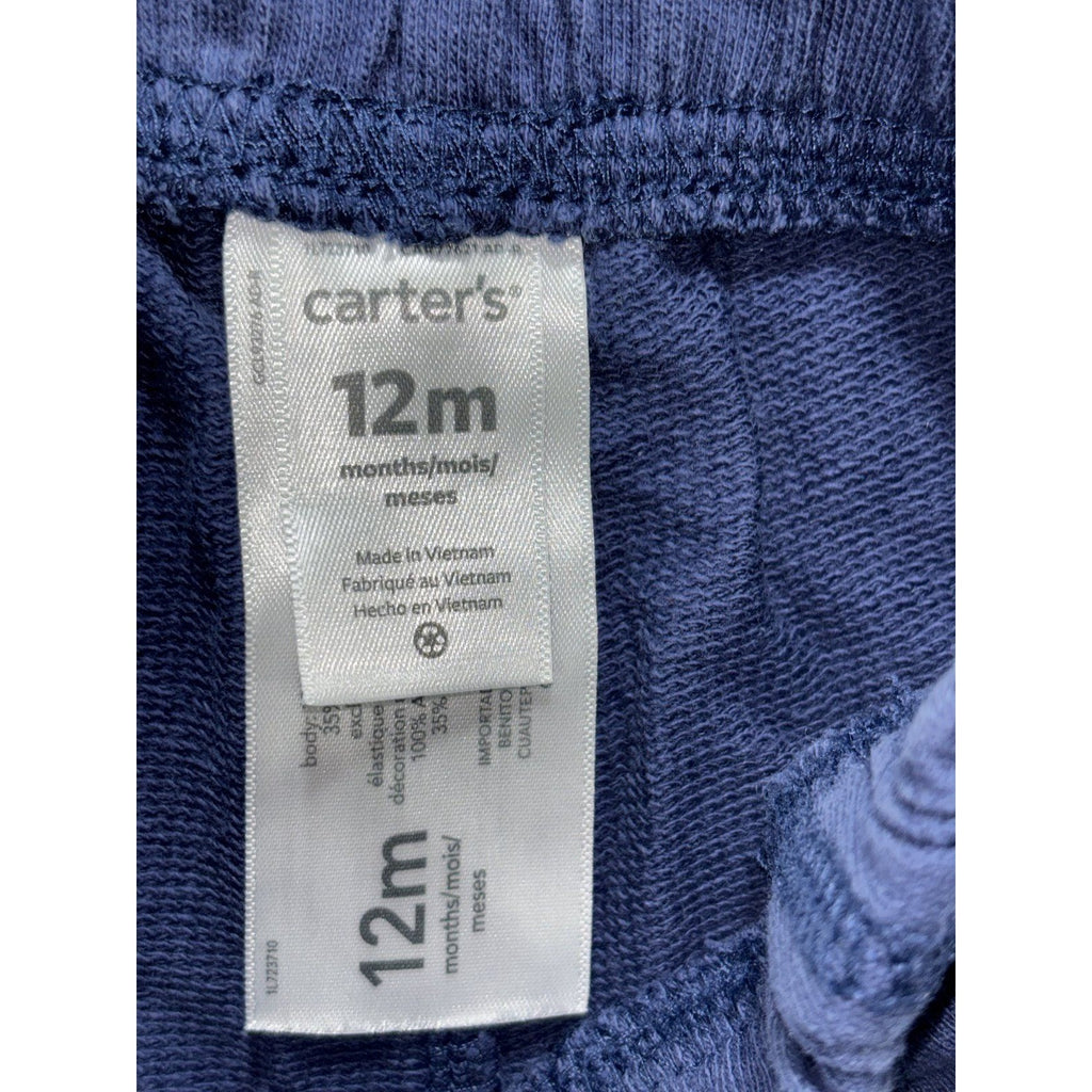 Carter's Okie Dokie 12M Baby 6 Piece Bundle Shark Shirt Tee Tank Shorts Blue