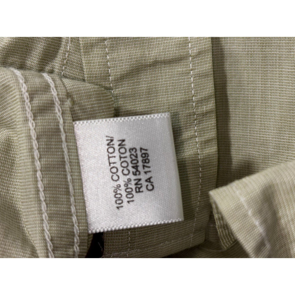 Banana Republic Mens L Khaki Green Long Sleeve Button Up Dress Shirt Casual