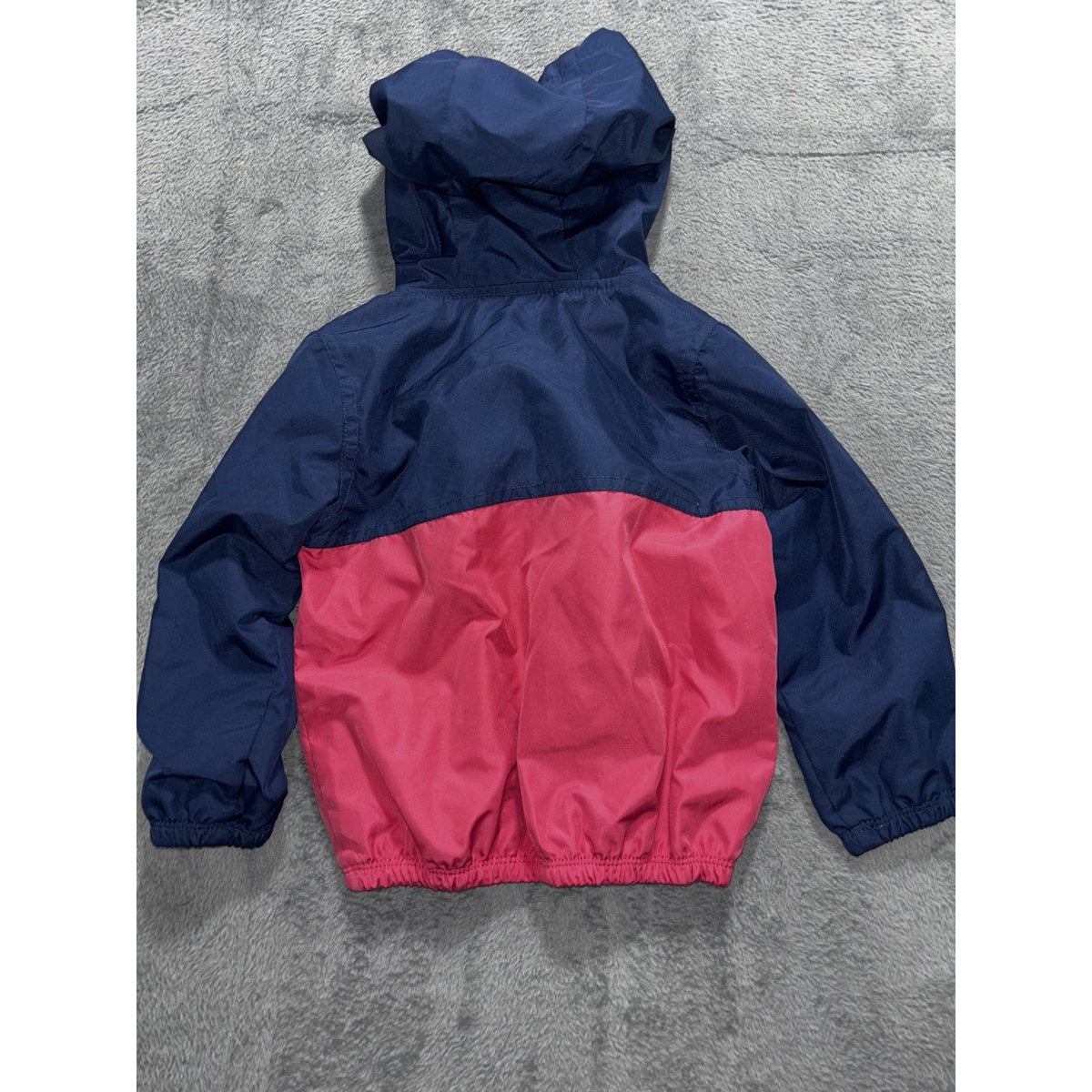 Carter's Baby Girl 24M Hooded Windbreaker Jacket Navy Pink Super Cute Lined