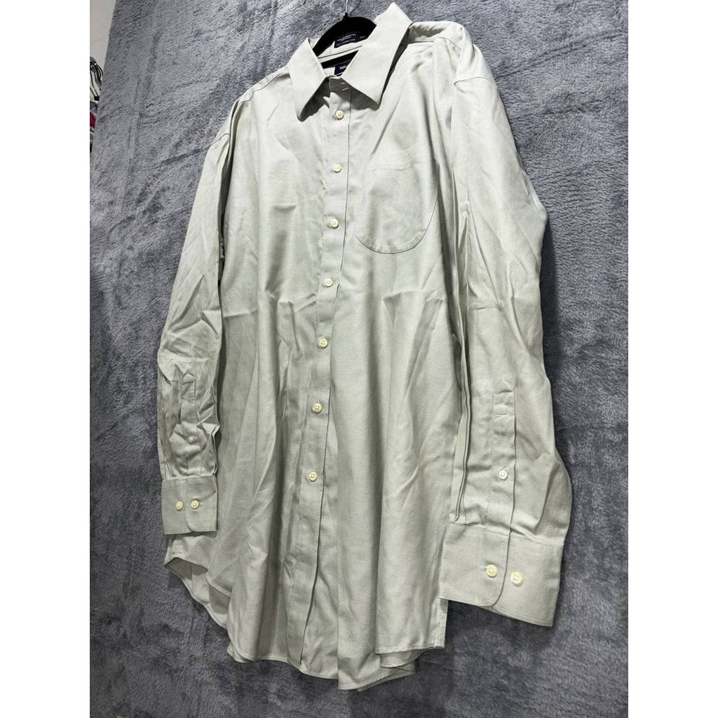 Nautica Men's Sage Green Dress Shirt 17 1/2 34/35, photo 2 of 8