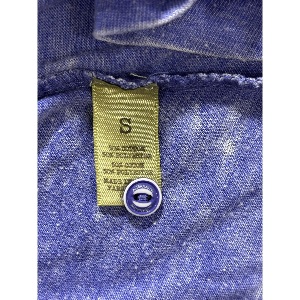 Alternative Womens S Purple Burnout Long Sleeve Button Front Shirt Top