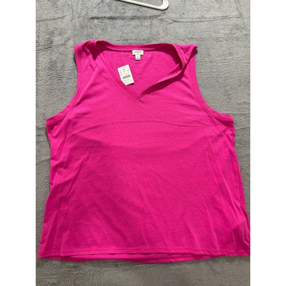 J.Crew Women's Pink Green V-Neck Tank Top Lot 2 2X, photo 9 of 14
