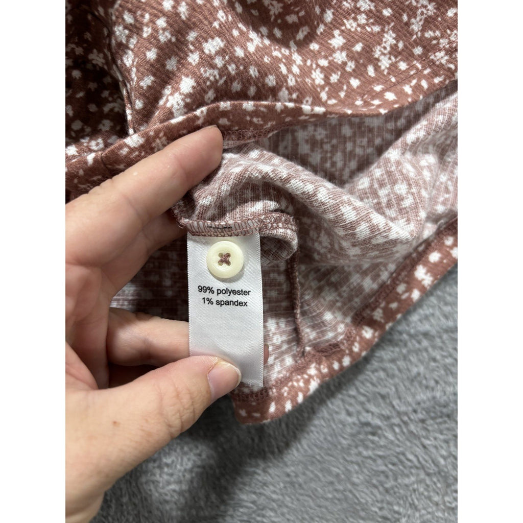 maurices Womens XXL NWT Brown Floral Tie Front Cami Top Casual