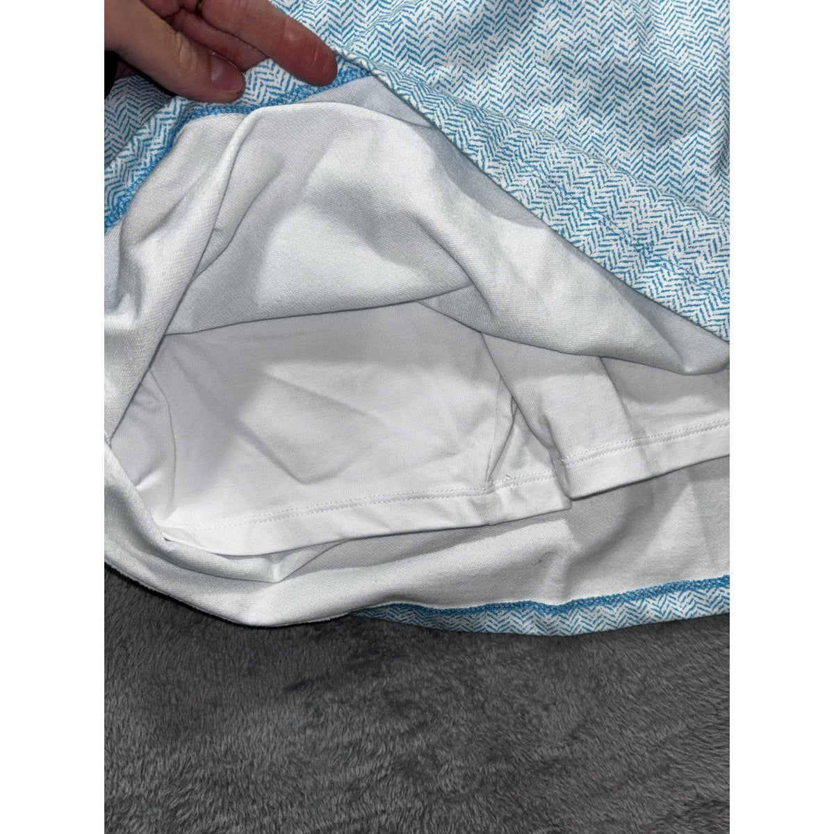 Teez-Her Women's Light Blue Herringbone Skort Size S, photo 10 of 14