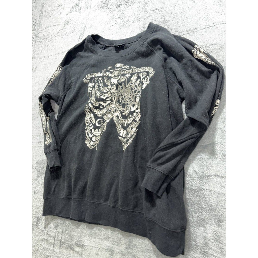 Torrid Women's Black Skeleton Sweatshirt Plus Size 1, photo 10 of 12