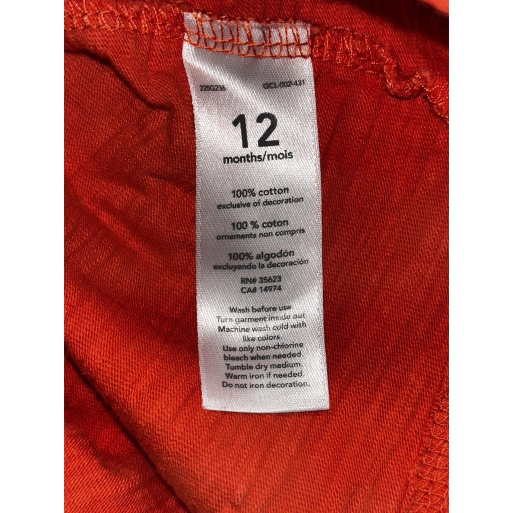 Carter's Baby Boy 12M 7 Piece Bundle Tiger Bodysuits Bomber Pants Orange Black