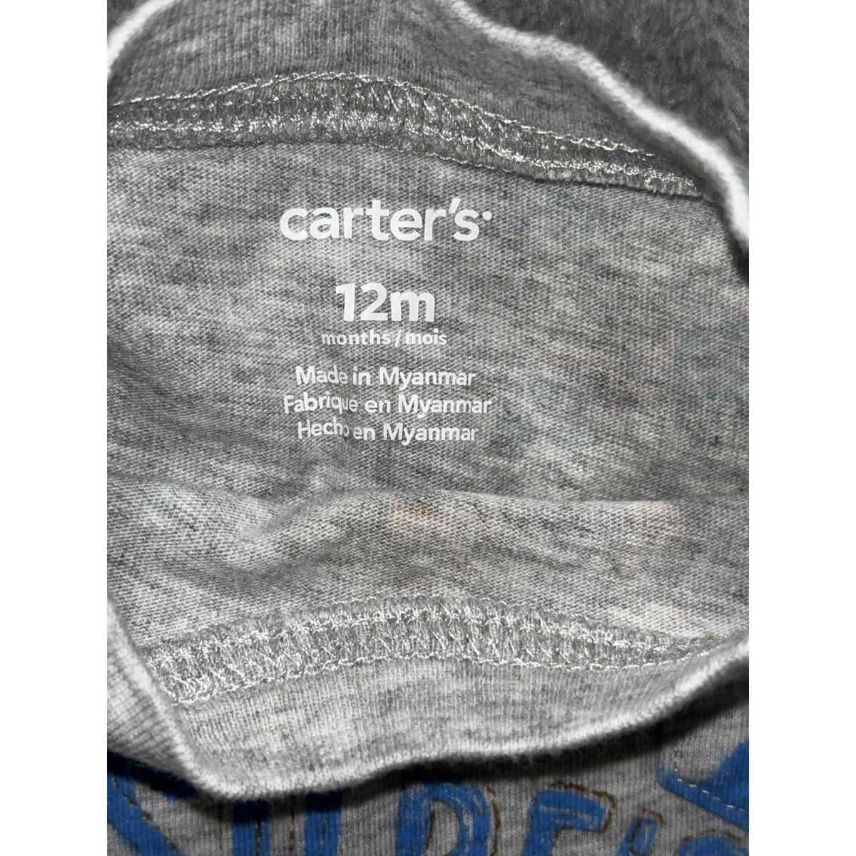 Carter's Okie Dokie 12M Baby 6 Piece Bundle Shark Shirt Tee Tank Shorts Blue
