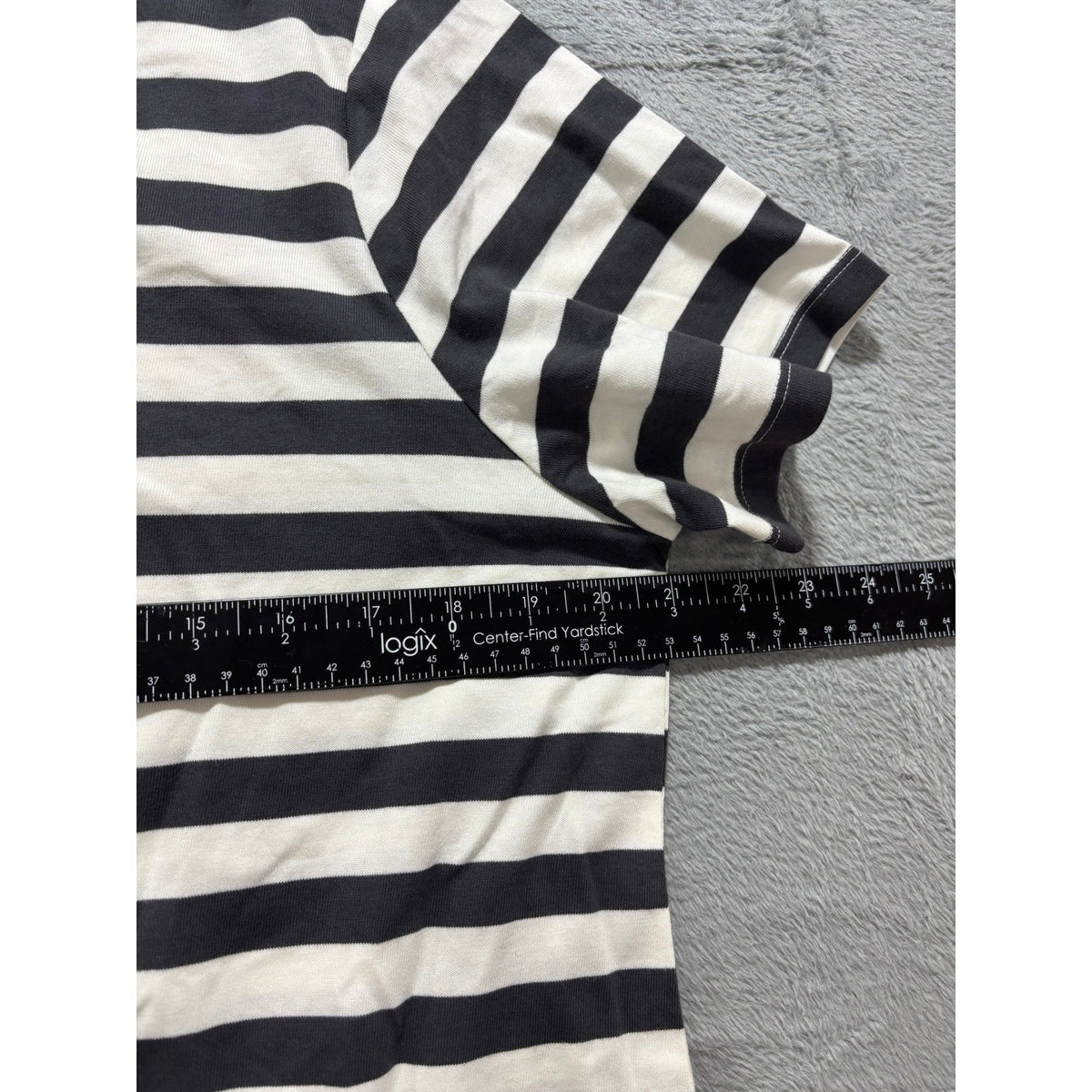 Old Navy Womens L Black White Striped Short Sleeve T-Shirt Dress Casual Beach